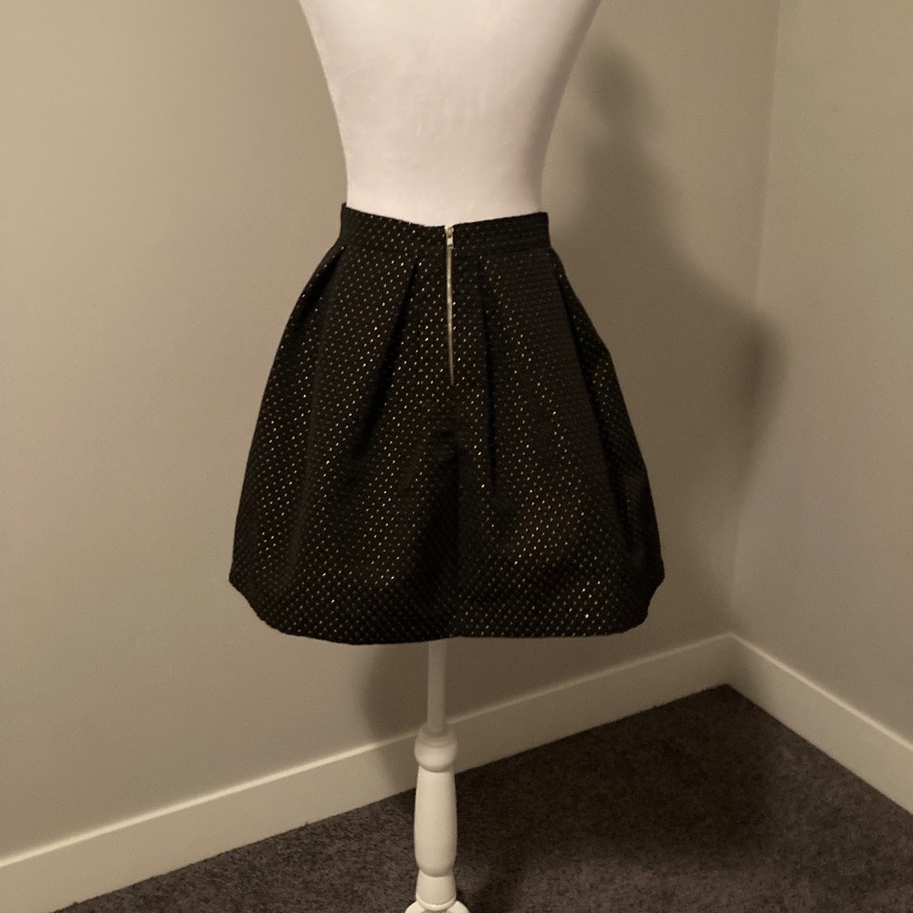 Puffy skirt, Soprano, size small, black with gold metallic accents.